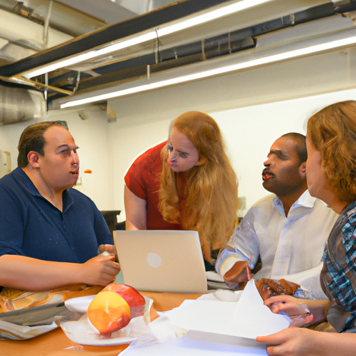 Image depicting a diverse team collaborating in a modern workspace